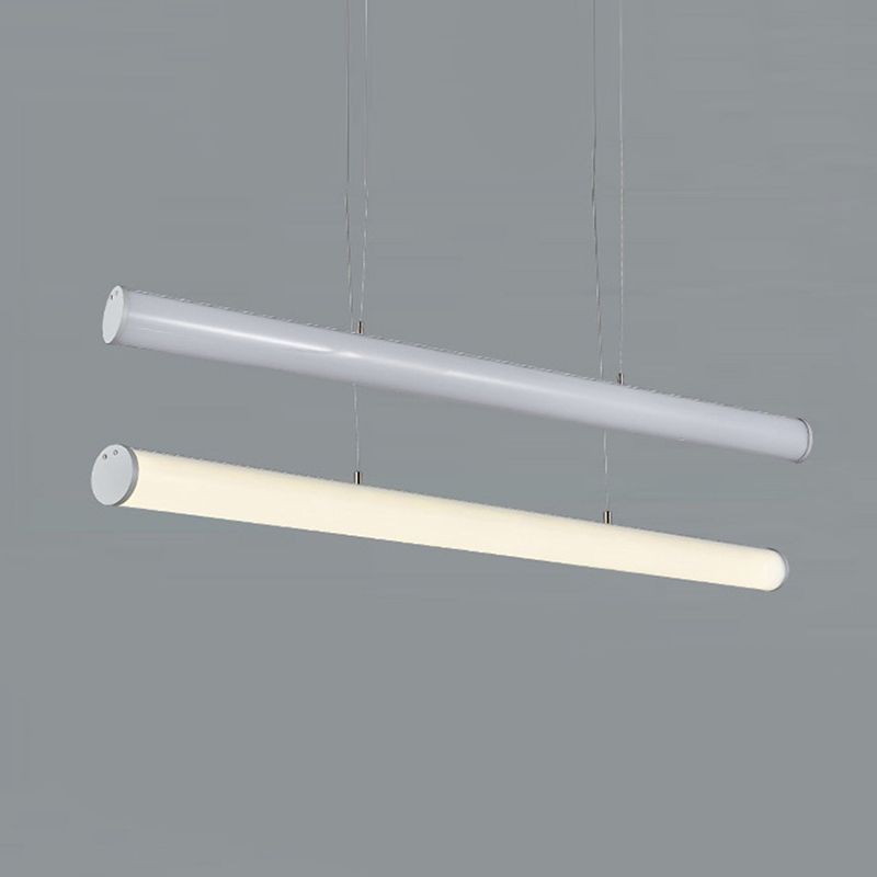 Lampada a sospensione del tubo d'argento LED MODERNO METALE APPILE APPILE LIGUE in luce bianca/calda/naturale
