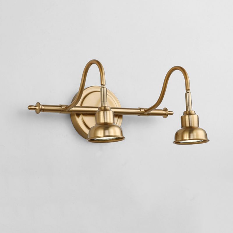 Postmodern Simplicity Bell Vanity Sconce Lights Metallic Wall Mount Light Fixture for Bathroom