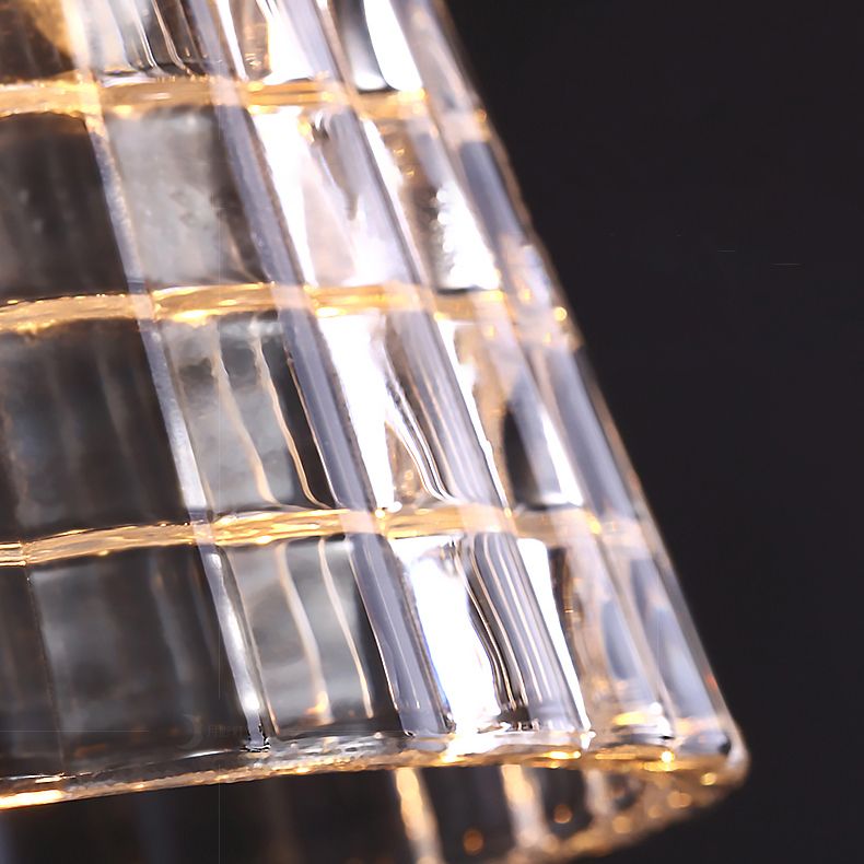 Glass Barrel Shade Hanging Lights Modern Style 1 Head Hanging Mount Fixture for Bedroom