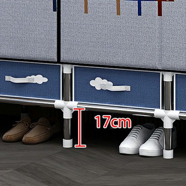 Contemporary Wardrobe Cabinet with Legs Steel Wardrobe Armoire