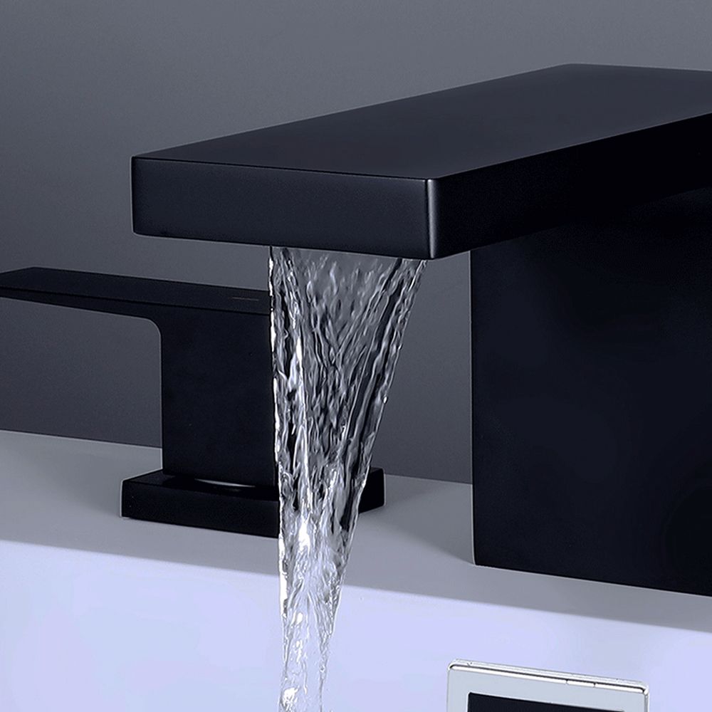 Modern Bathroom Faucet Rod Two-handle Waterfall Bathtub Faucet