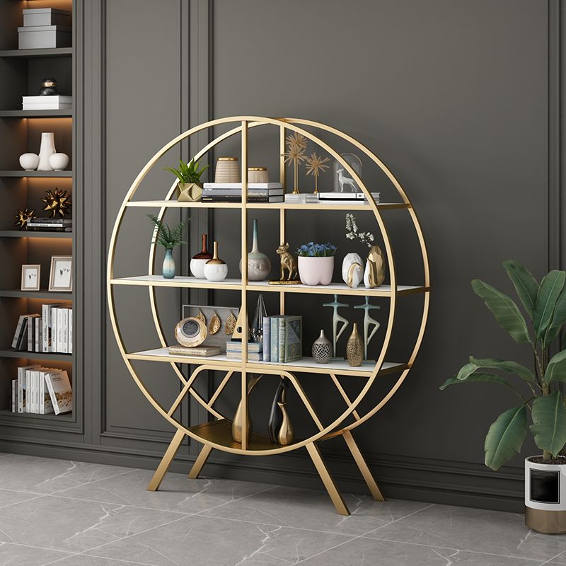 Libreria etagere aperta contemporanea telaio in metallo verticale scaffale in legno scaffale