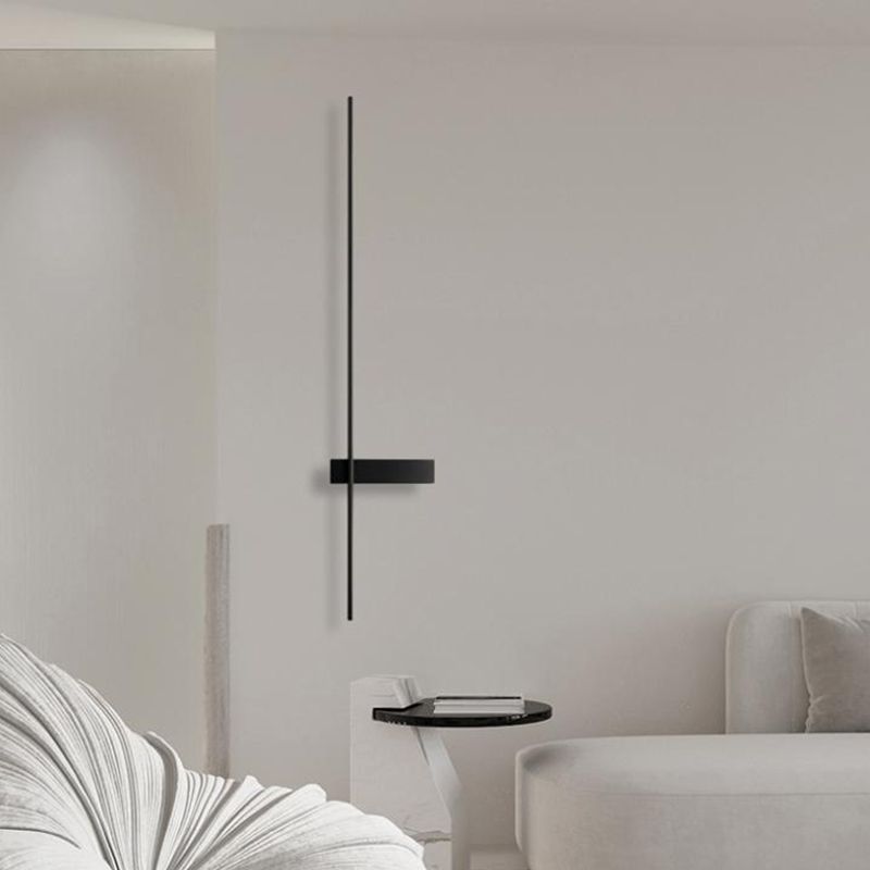 Eigentijdse stijl rechte wandverlichting armaturen metaal 1 lichte led wandmontage lamp