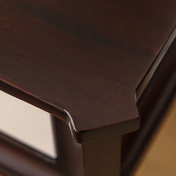 Standing   Brown 2-Drawer Bedroom Solid Wood Makeup Vanity Desk Table