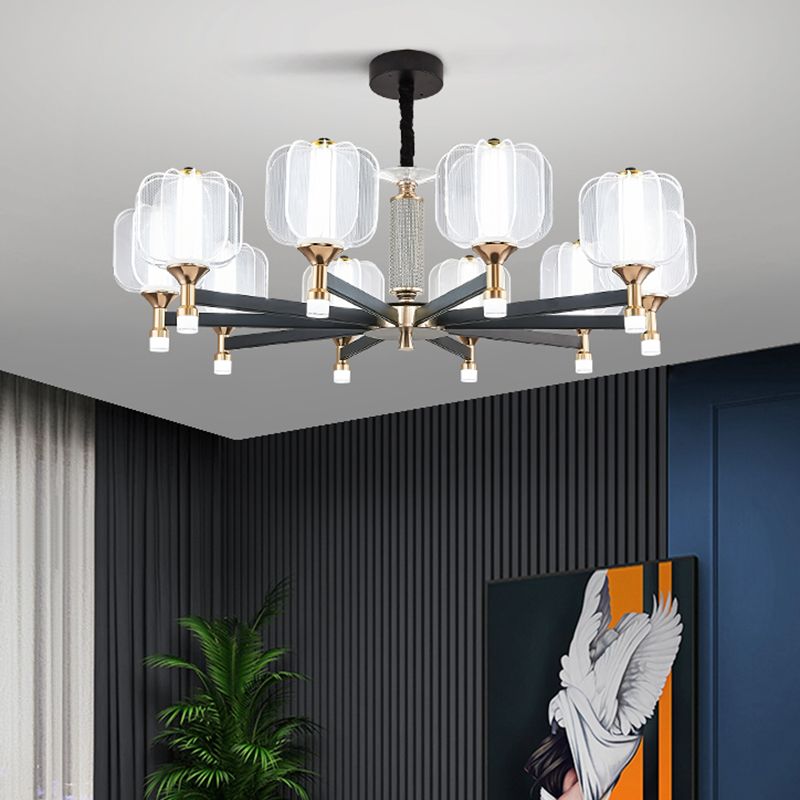 Contemporary Metal Hanging Light Fixtures Sputnik Chandelier for Living Room