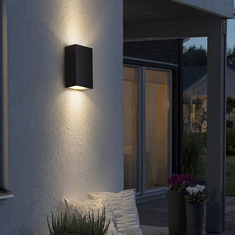 Geometrische Schattenwandbeleuchtung moderner einfacher einzigartiger Stil Metal 1 Licht Leuchte Licht in Schwarz