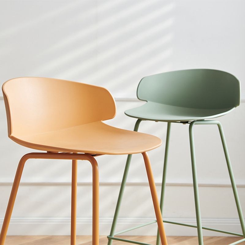 Modern Plastic Bar Stool Backrest Counter Stool for Living Room
