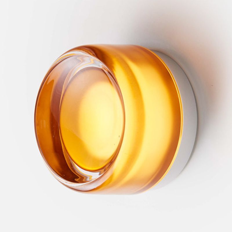 Modernism Single Silver Bathroom Vanity Light Shaded LED Round Bath Bar