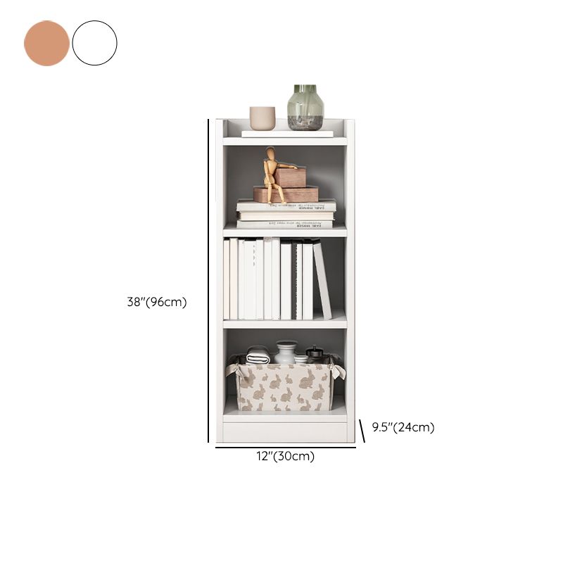 Contemporary Closed Back Shelf Bookcase Engineered Wood Bookshelf for Living Room