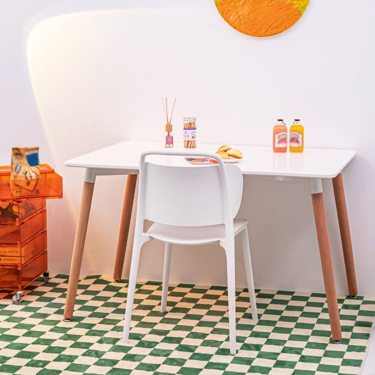 Mesa de comedor estándar industrial de MDF, mesa de comedor de cocina con 4 patas