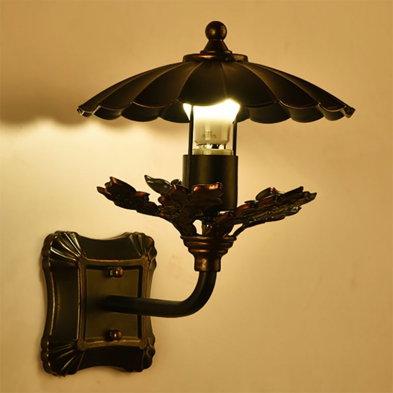 Luz de la pared de la pared de la pared de la pared del borde negro del borde 1 cabeza de metal de la cabeza liviana para el comedor