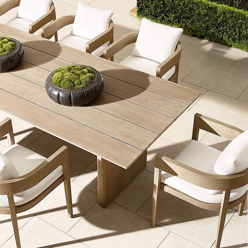 1/5/7 Pieces Patio Dining Table Set Solid Wood Patio Dining Sets