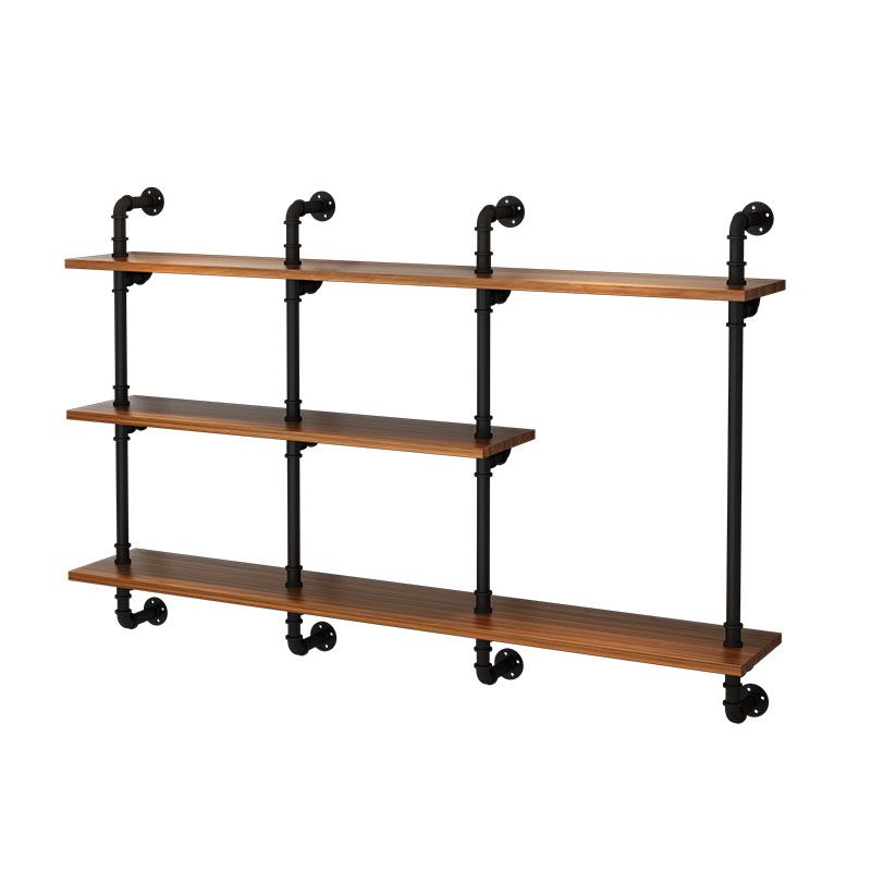 Industrial Engineered Wood Bookcase Closed Back Floating Bookshelf