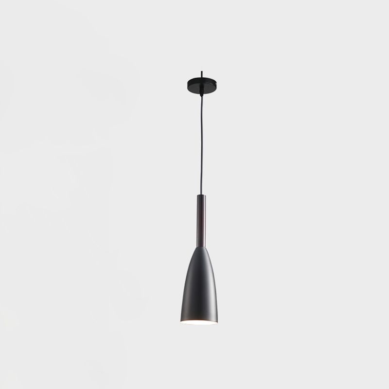 Pendante intérieure minimaliste, Éclairage pendentif en métal nordique à 1 lumière pour chambre à coucher