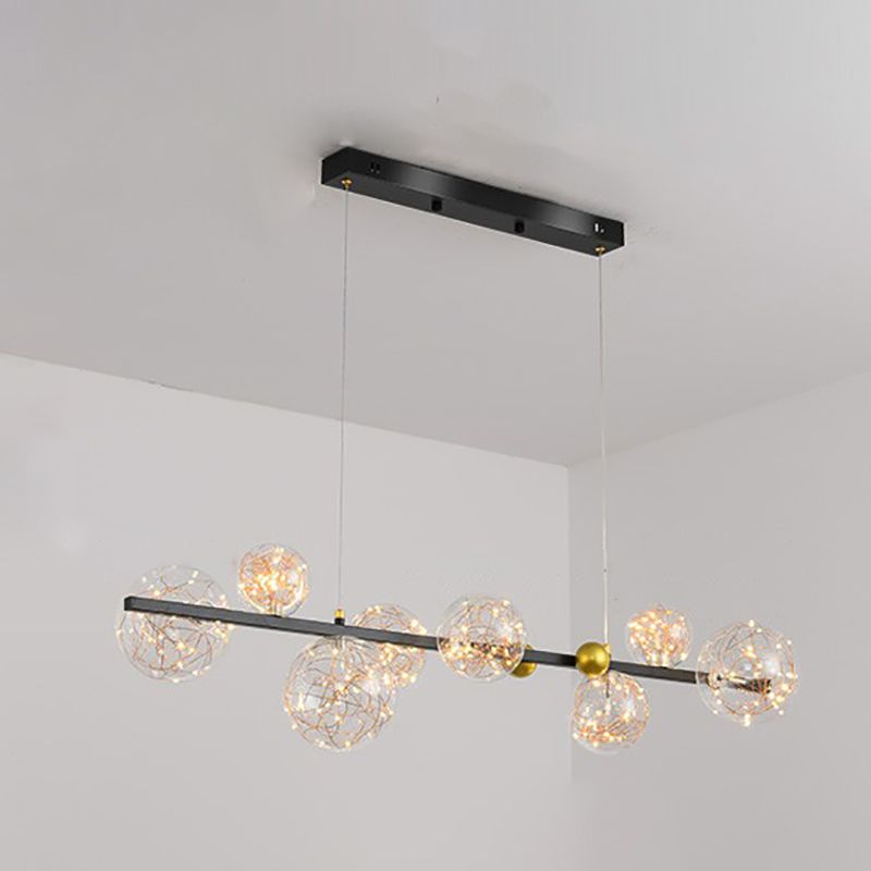 Nórdica Dining Island Light Kitchen Simple Led Glass Shade Colgara de luz colgante