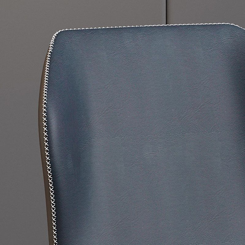 Modern Restaurant Wingback Side Chair Leather Matte Finish Dining Chair