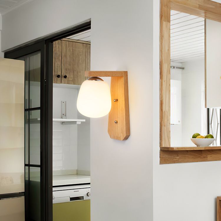 Éclairage mural ombré Simplicité Style Wood Beige Sconce Lightture