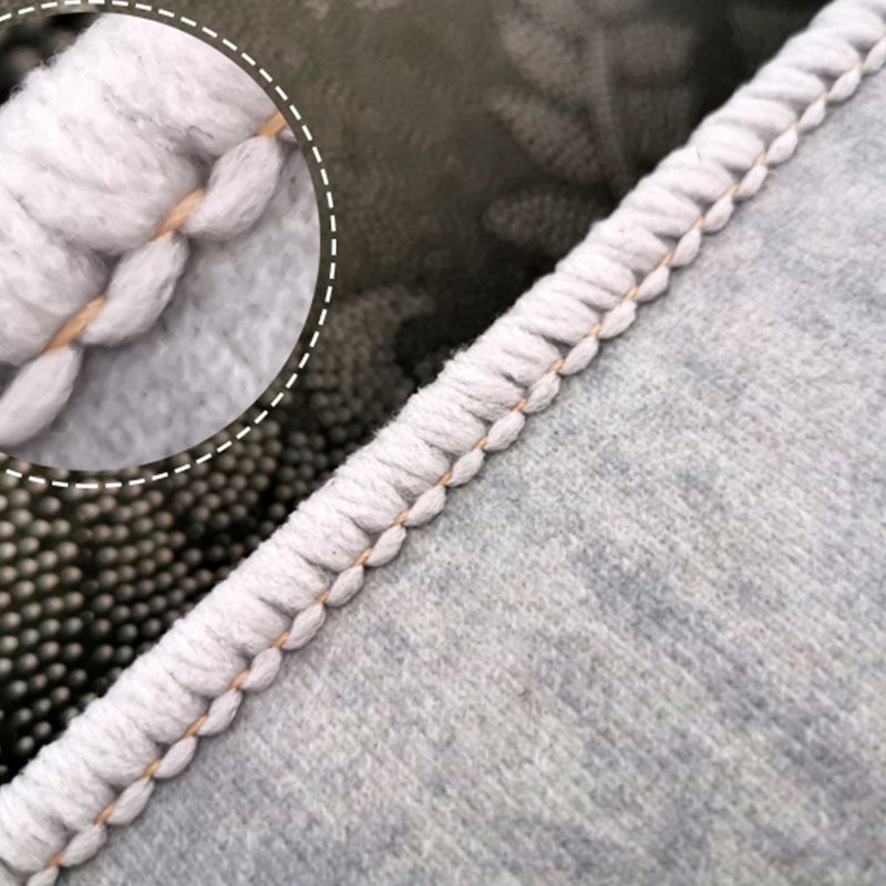 Dark Gray Stripe Area Rug Blended Modern Rug Stain Resistant Rug for Living Room