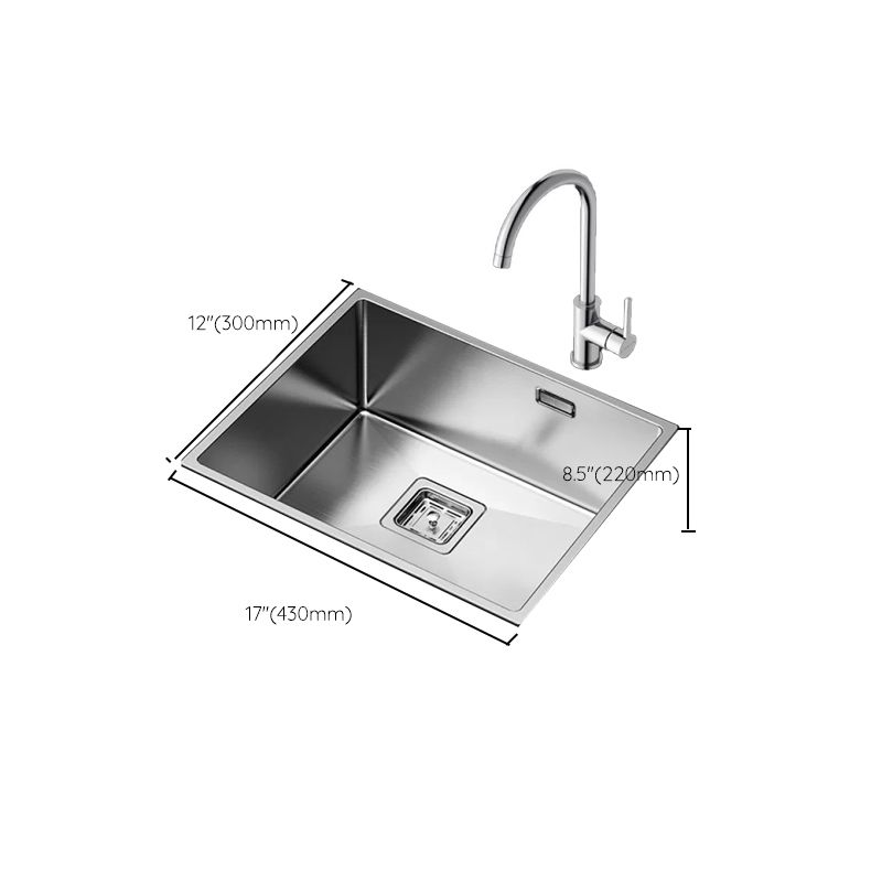 Stainless Steel Kitchen Sink Overflow Hole Design Kitchen Sink with Drain Assembly