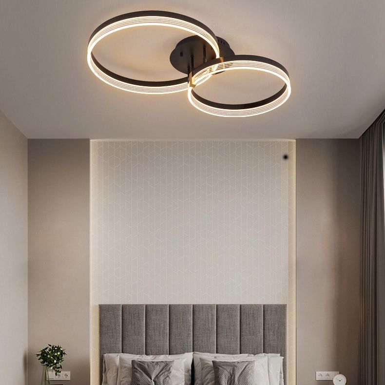 Modern Ceiling Lamp Circle LED Flush Mount Light Fixture for Bedroom