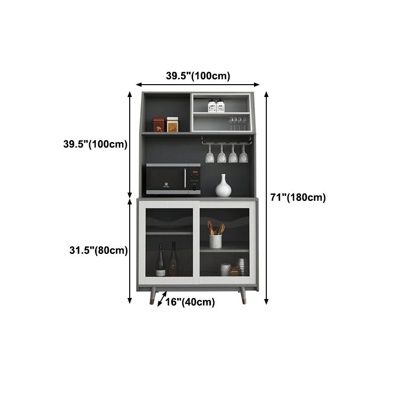 Manufactured Wood Dining Server Living Room Cabinet with Sliding Door