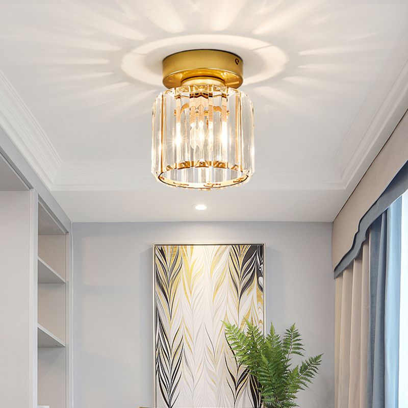 Minimalist Ceiling Lamp Nordic Crystal Flush Mount Light Fixture for Bedroom