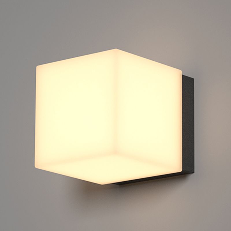 Square Wall Sconce Contemporary Outdoor Sconce Light Fixture