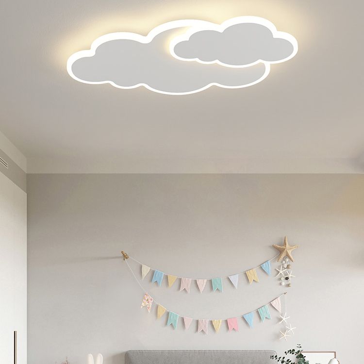 Cloud Shape Ceiling Mount Light LED Ceiling Light with Acrylic Shade for Living Room
