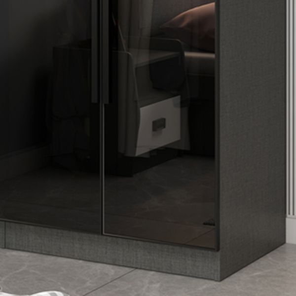 Modern Style Storage Cabinet for Home Mirrored Finish Cabinet with Glass Door