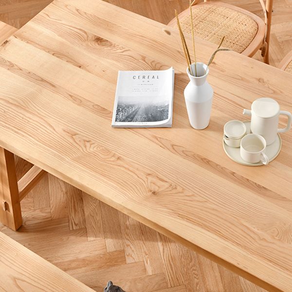 Modern 1/6 Pieces Dining Set Rectangle Pine Wood Dining Table for Dining Room kItchen