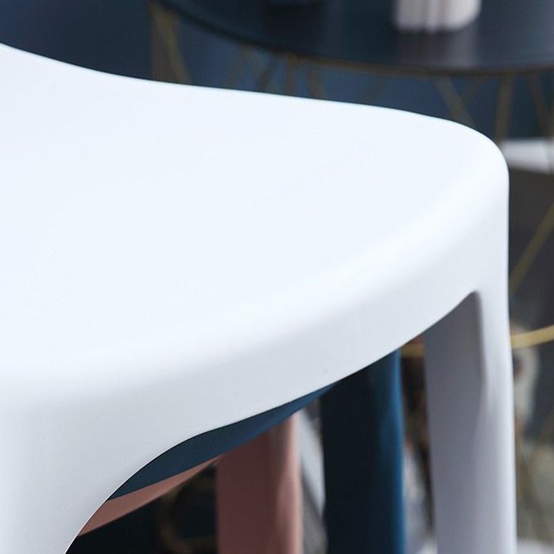 Dining Room Armless Chairs Plastic Contemporary Style Chair for Home