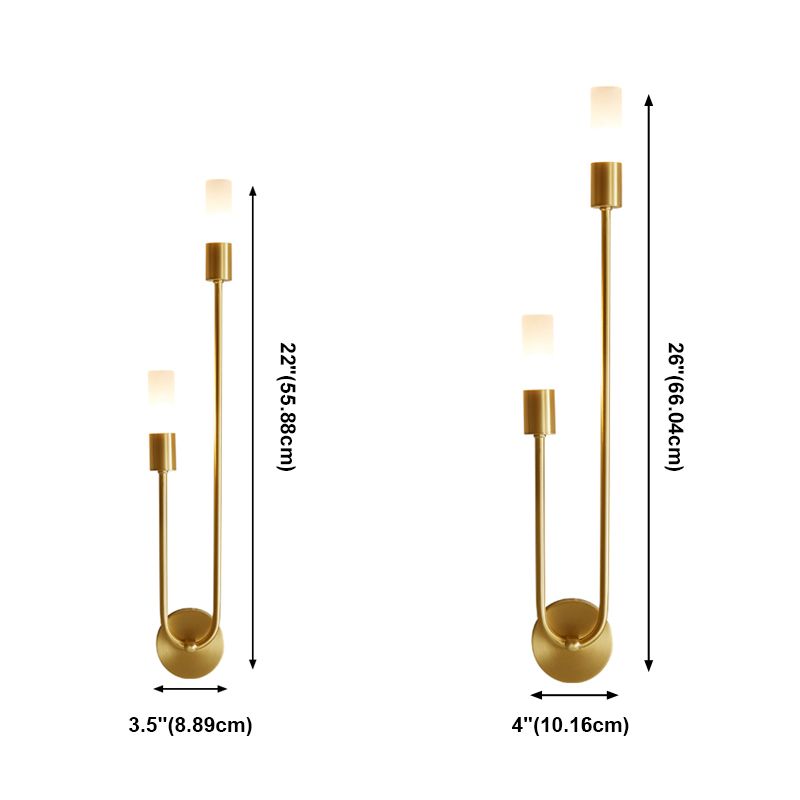 Cilinder wand sconce lichten moderne wandlamp armatuur metaal 2 lichte wandwanden