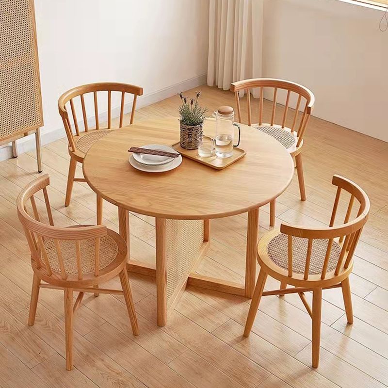 Modern Style Dining Chair Solid Wood Slat Back Side Chair for Home