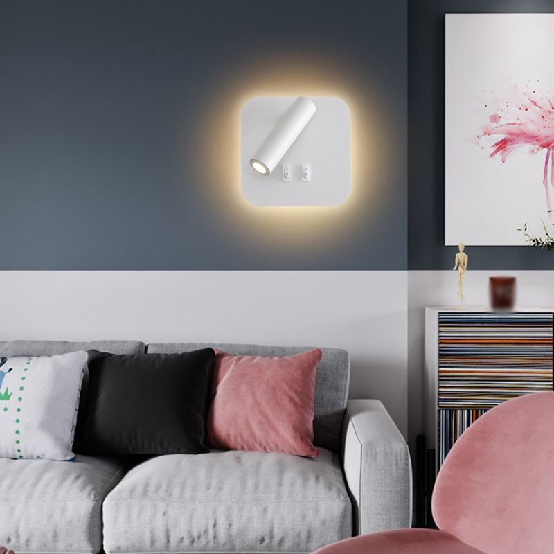 Modern Wall Sconce Simple LED Wall Mount Lamp with Acrylic Shade for Living Room