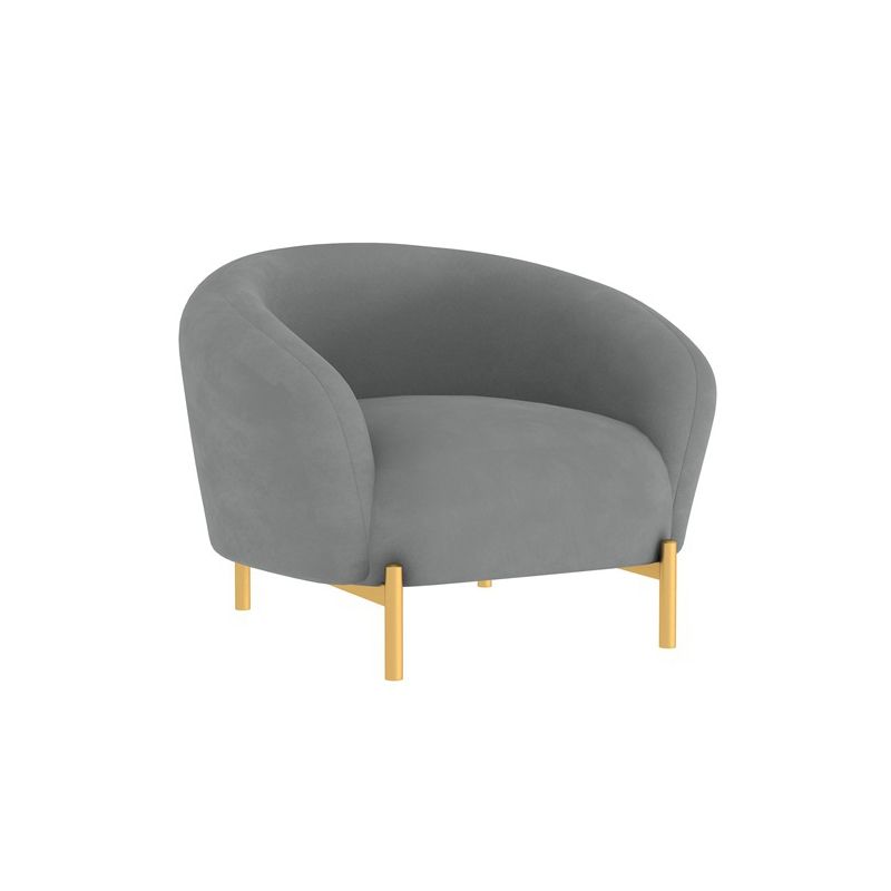 Contemporary Velvet Sofa Flared Arm Standard Sofa for Living Room
