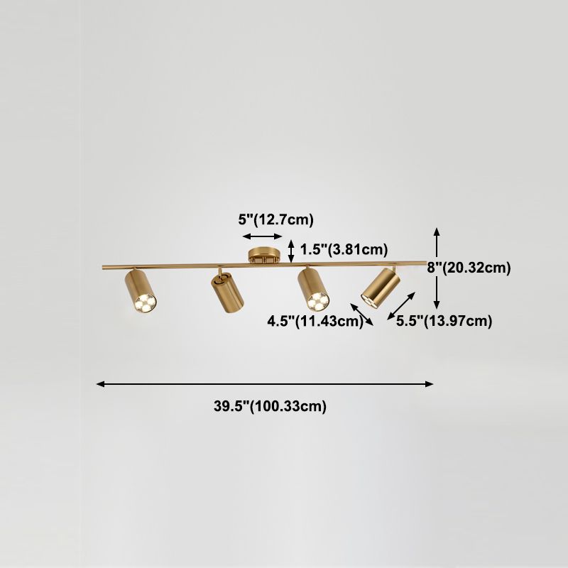 Lámpara de techo de riel de forma cilíndrica de forma cilíndrica Monte de aluminio moderno para centro comercial
