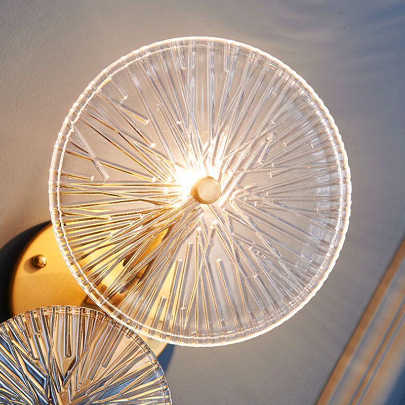 Double Circle Shade Wall Lighting Postmodern Style Glass 1 Lights Sconce Lamp