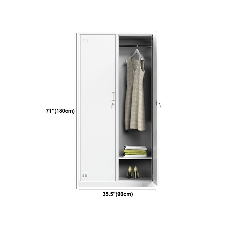 Metal Contemporary Cabinet for Home White Steel Storage Cabinet