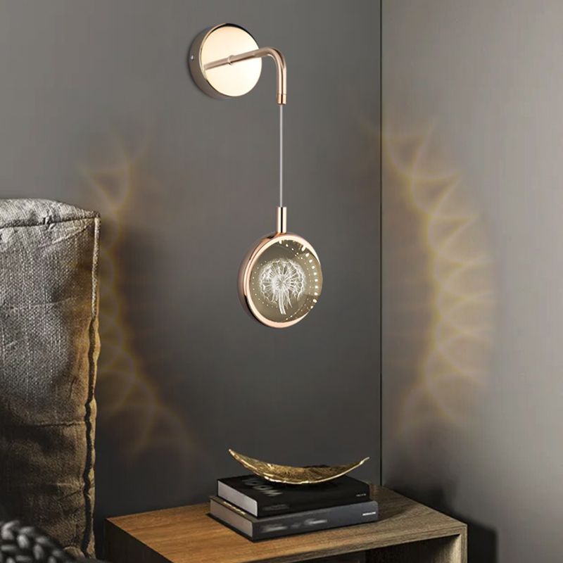 Lámpara de pared de cristal de 1 luces de 1 luces para la luz de 1 luz para la sala de estar de 1 luces para sala de estar