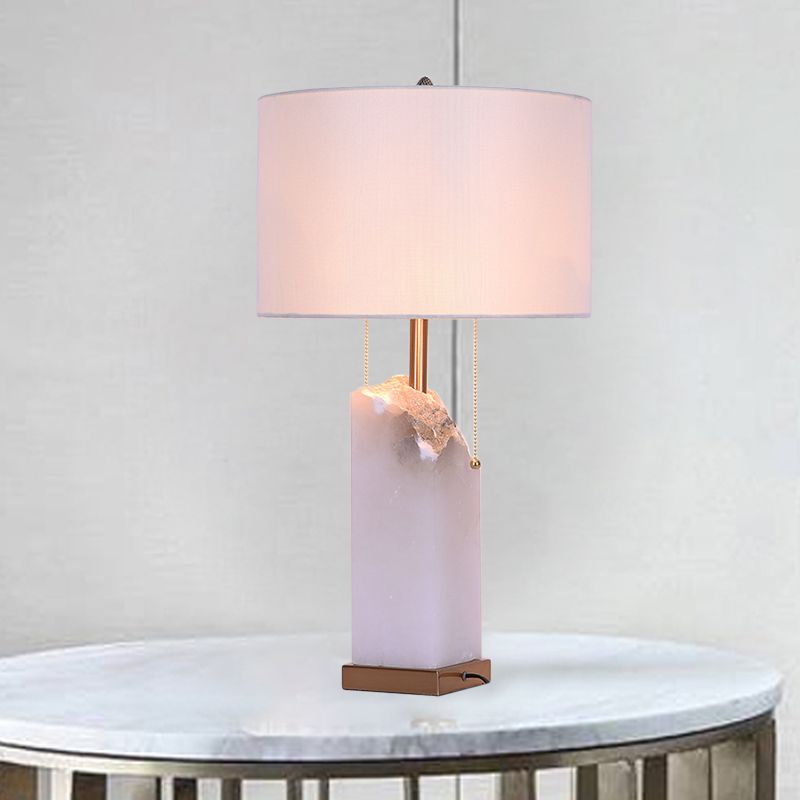 Tambour de tambour Task Éclairage moderne 2 ampoules lampe de lecture blanche avec chaîne de traction