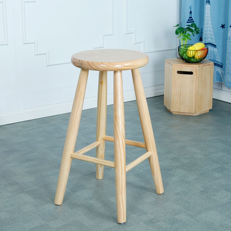 Industrial Solid Wood Bar Stool Backless Counter Stool for Bristol