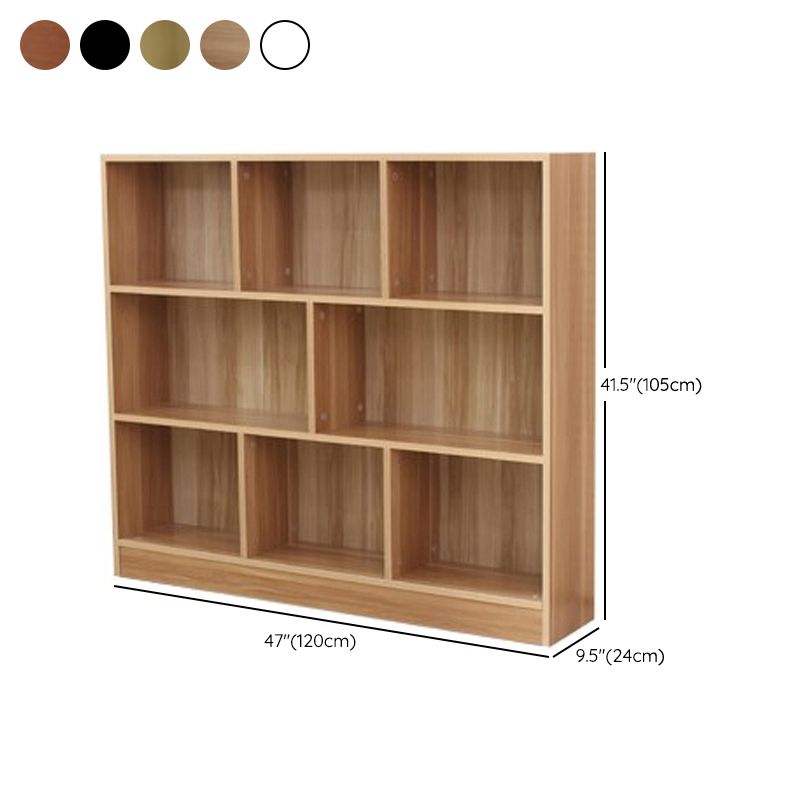 Scandinavian Standard Bookcase Closed Back Engineered Wood Bookshelf