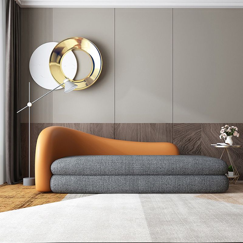 Divano posteriore a stretto ultra-moderno da 30,71 "divano in smoking curvo alto per l'appartamento