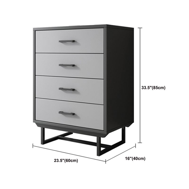 Glam Wooden Vertical Storage Chest Bedroom Chest with Drawers