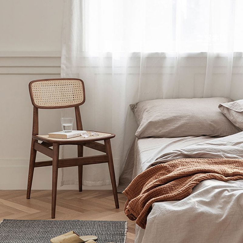 Modern Side Chair Solid Wood Armless Dining Chair for Home Use