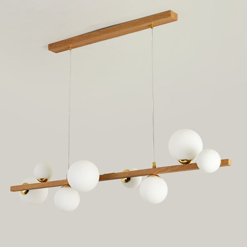 Luces contemporáneas de la isla de la esfera de la isla de la isla en marrón