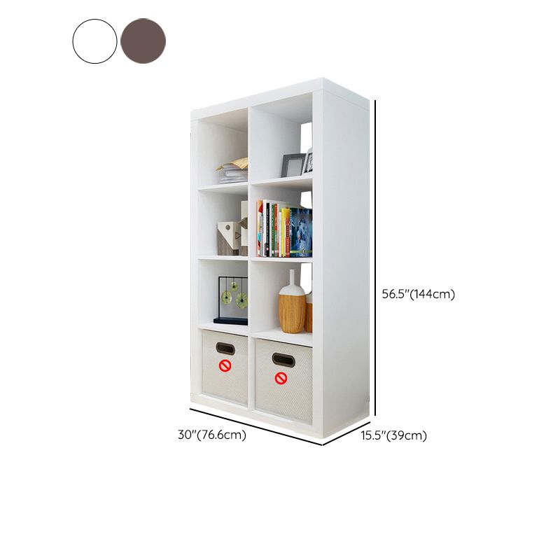 Standard Open Back Bookcase Engineered Wood Scandinavian Bookshelf (Drawers not Included)