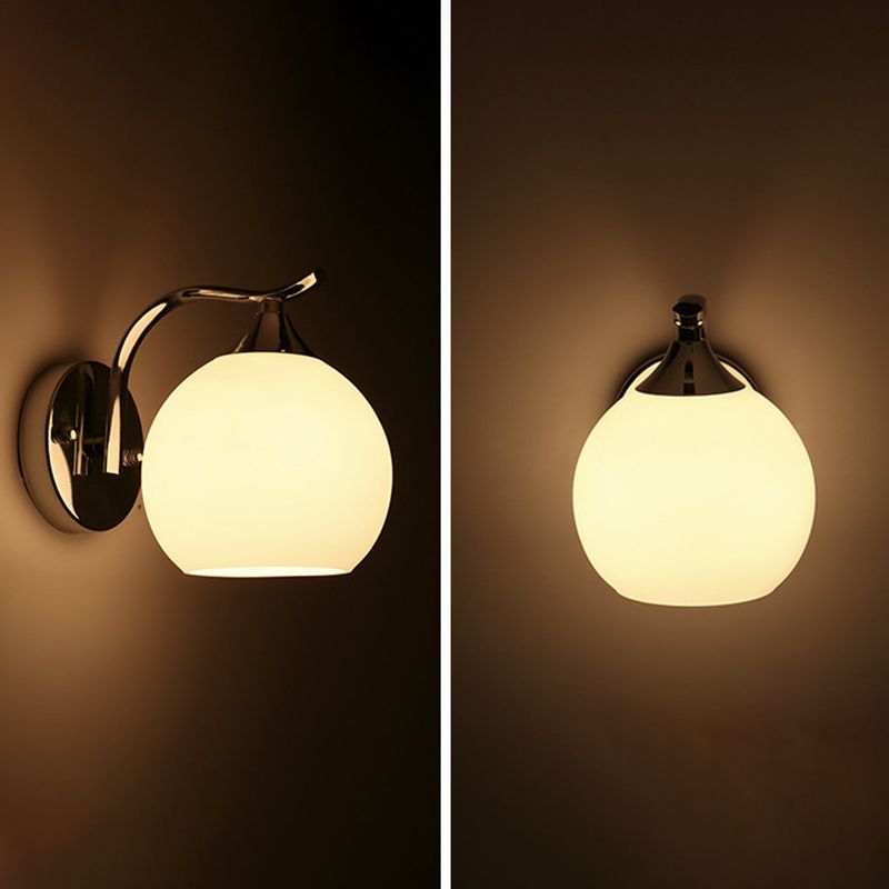 1/2-Light Modernism Wall Mounted Sconce Black/Chrome Wall Light for Foyer