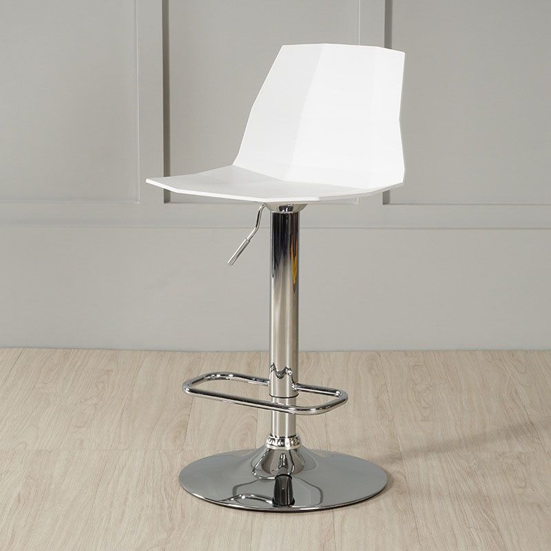 Contemporary Swivel Adjustable Height Stool Matte Finish Plastic Home Barstool