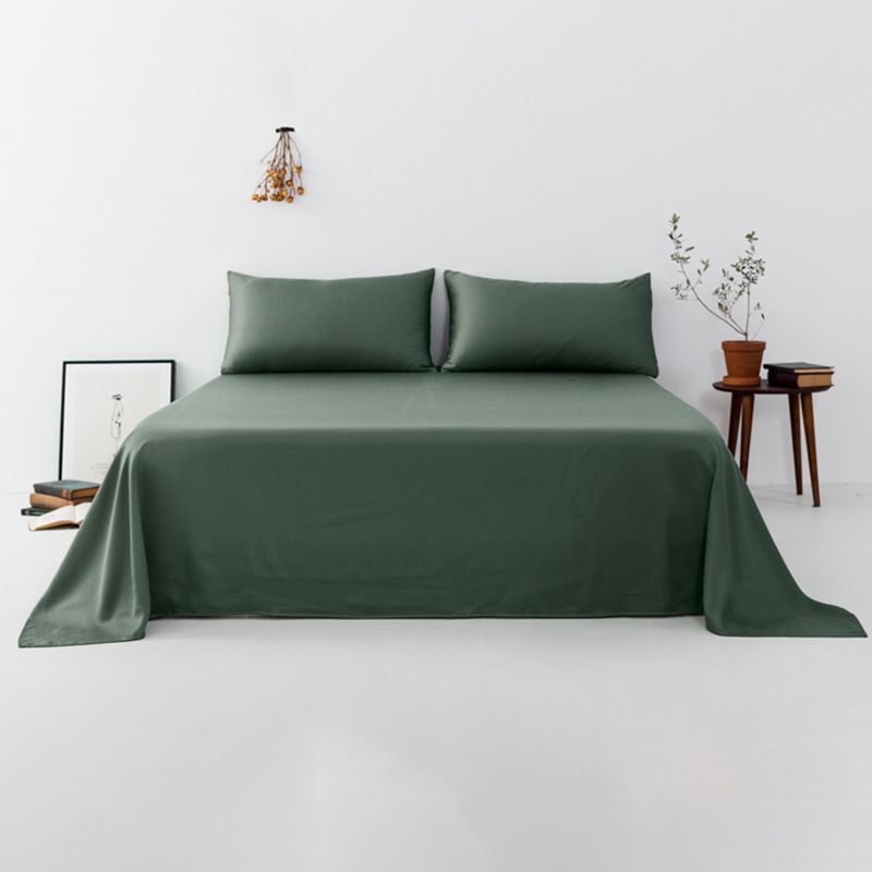Sheet Sets Tencel Solid Color Breathable Super Soft Wrinkle Resistant Bed Sheet Set